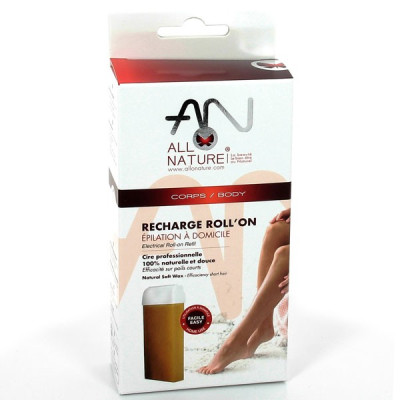 kit recharge Roll-on cire AlloNature 100 ml + 10 bandes coton
